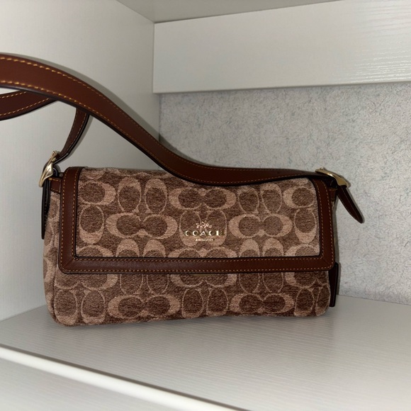 Coach Handbags - Chenille Small Etta flap bag